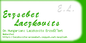 erzsebet laczkovits business card